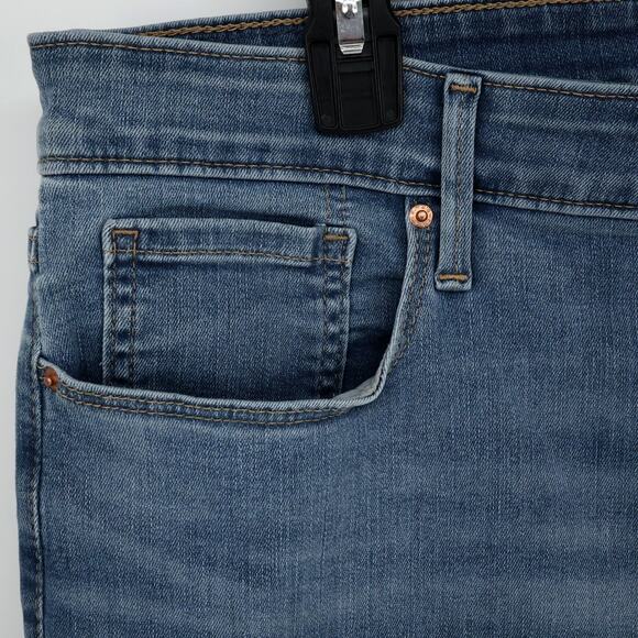 Levis Denizen Jeans Plus Size 18 34W Blue Denim Ultra High Rise Crop Flare - Picture 7 of 13